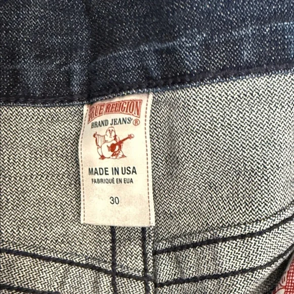True Religion Men’s Snakeskin Indigo Jeans
